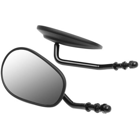 Motorradspiegel, kompatibel mit Harley-Spiegeln, Premium-Vollmetallspiegel 883, Harley-Spiegel (Schwarz) (1/3)