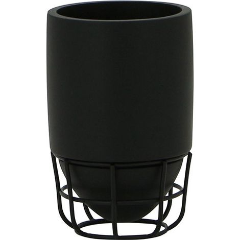 Bicchiere nero - serie grid