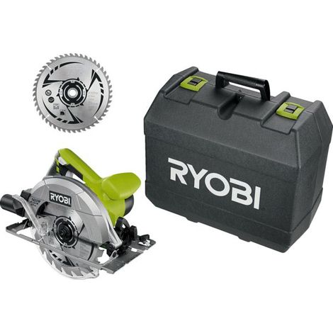 RYOBI - Kreissäge 1400 W - Durchmesser 190 x 16 mm - 66 mm bei 90° - Geliefert mit 1 Sägeblatt 20 Zähne + 1 Sägeblatt 48 Zähne - RCS1400-KB48