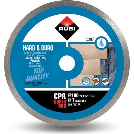 DISQUE DIAMANT CPA SUPERPRO RUBI 180 mm (1/3)