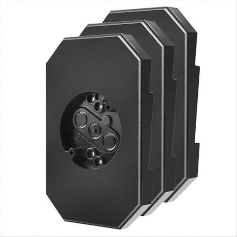 Lot de 3 blocs de fixation pour revêtement extérieur 8141DBL, kit de montage pour éclairage et caméras extérieurs, compatible avec les revêtements en vinyle double de 1/2 pouce. (1/5)