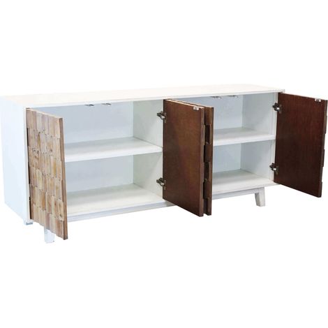 MATRIX - madia moderna con decoro in legno (1/4)
