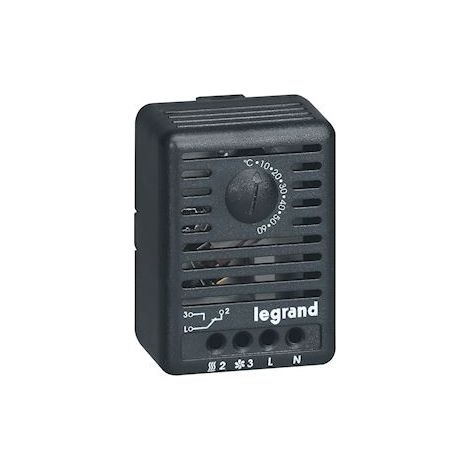 thermostat d'ambiance - pour coffret ou armoire - fixation sur rail - legrand 034847 (1/2)