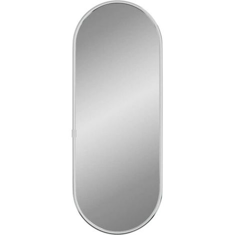 Miroir mural ovale argenté, 40 x 15 cm (1/5)