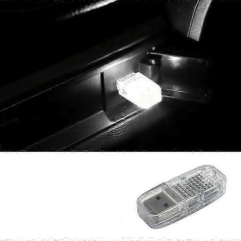 Lampe LED d'ambiance USB pour intérieur de voiture, avec interrupteur tactile, branchement facile et installation rapide. Idéale pour PC et ordinateur. Mini lampe de surface avec port USB. (1/5)