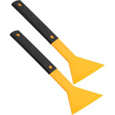Raclette Triangulaire pour Film Auto, Lot de 2 Pièces en Plastique Grosse Poignée, pour Papier Peint et Film de Protection, Outil de Pose Design à Manche Long Style Aléatoire (1/5)