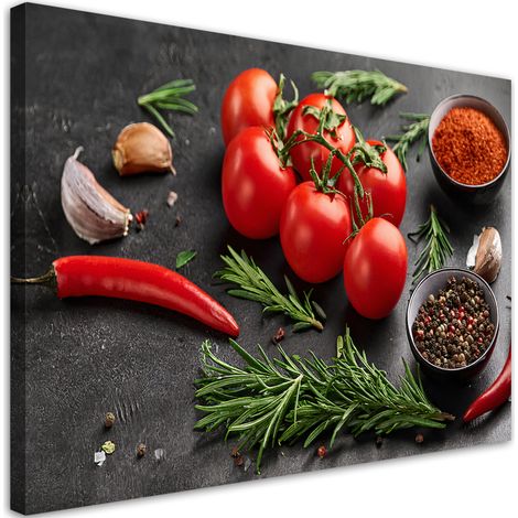 Tableau déco Tomate Épices de cuisine 60x40 (1/5)