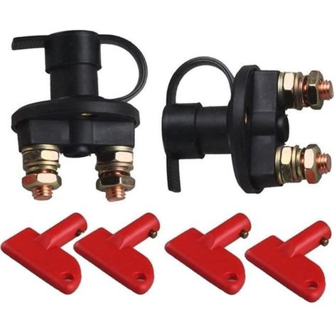 NetBoat 2 Pack 12V / 24V Automobile Coupe-Batterie Isolateur Couper OFF Puissance Coupure Interrupteur D\'urgence Interrupteur (1/4)
