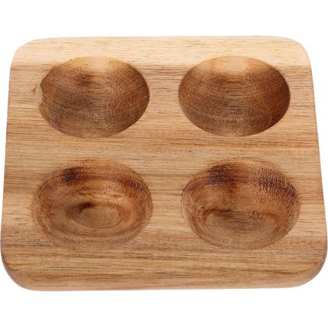 Support de support en bois pour 4 frites, tablette cuisine quadratische, robuste et élégante (1/5)