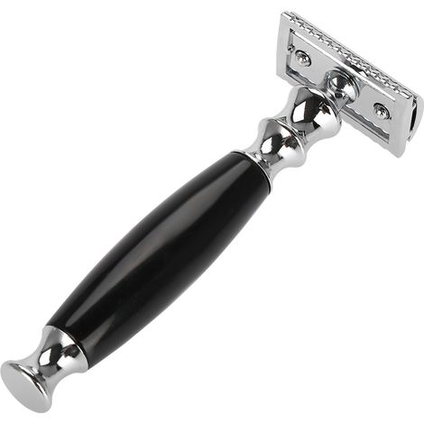 Modèle de Forme Barbe en Acier Inoxydable et Rasoir à Moustache (Rasoir Noir) (1/5)