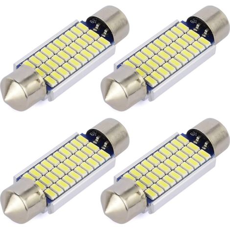 Aougo – 4 Stück C5W LED Glühbirnen 41mm 30SMD – Xenonweiß – 12V DC – Anti-Fehler – Für Innenbeleuchtung Auto (1/5)