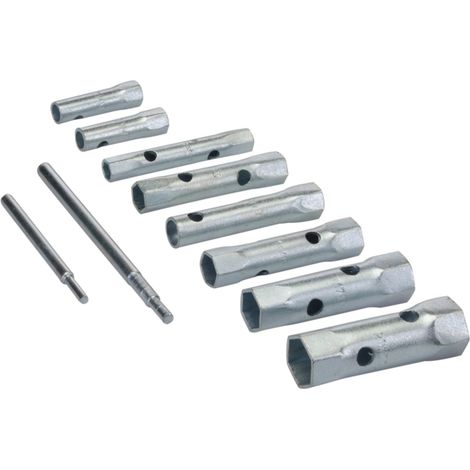 Silverline – Jeu de 8 clés tubulaires métriques 8 - 22 mm – Acier résistant à la corrosion – Finition matte pour meilleure préhension – 571532 (1/3)