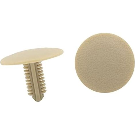 A Rivets 6mm Trou 24.5mm Tête Plastique Beige (Ensemble de 20) (1/4)
