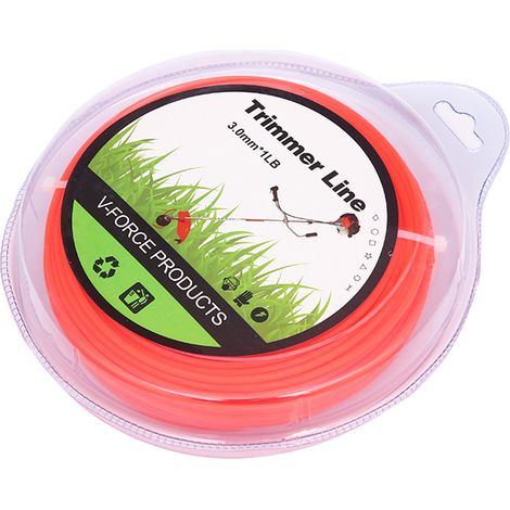 Corde de tonte ronde en nylon (pour débroussailleuses) - Accessoire universel pour outils de jardinage, diamètre 3 mm, poids 450 g (1/2)