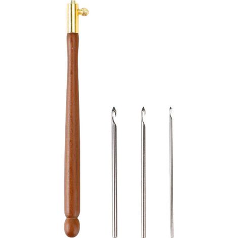 Crochet A Broder - Punta 1 mm 1 mm 1,2 mm - Para Bordado Y Perlado En Tela - 1 Unidad (1/5)