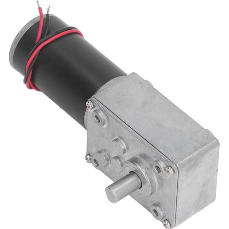 24V 200RPM Gleichstrom-Getriebemotor, einwellig, Vorwärts-/Rückwärtslauf mit Selbsthemmung, Gehäuse aus Aluminiumlegierung und Spule aus Messing, kompaktes Untersetzungsgetriebe. (1/5)
