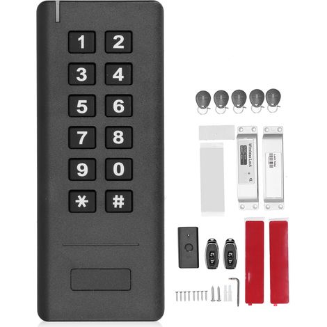 Kit contrôle d'accès RFID 125KHz - Système intelligent sans fil avec télécommande, mot de passe et carte d'ID pour déverrouillage (1/5)