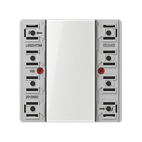 Jung Módulo sensor de pulsación 24 V AC/DC, 20 mA, 2 canales, 4 puntos de conmutación, F50, Serie LS LS 5224 TSM