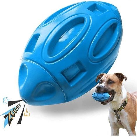 Aggressive Barking Toy For Dog, Rubber Chewing Ball With Chewing Noise. Robust And Durable, Suitable For Medium And Large Dogs. -blue