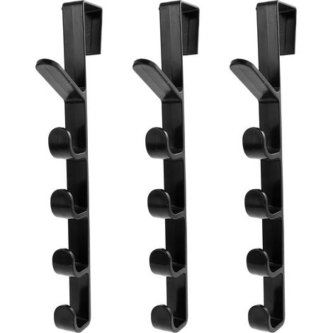 Gancho para Colgar Puerta de Cinco Ganchos, Abs Negro (1/5)