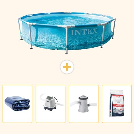 Intex Piscine Tubulaire Ronde - 305x76 cm - 5-pièces  SCB54 (1/5)