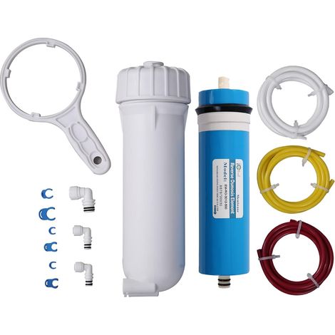 3012-500GPD Reverse Osmosis Membrane Kit with 3/8 1/4 Quick Connector, Water Hose, Full Wrench Compatible with Residential Home Water Filtration System (1/5)