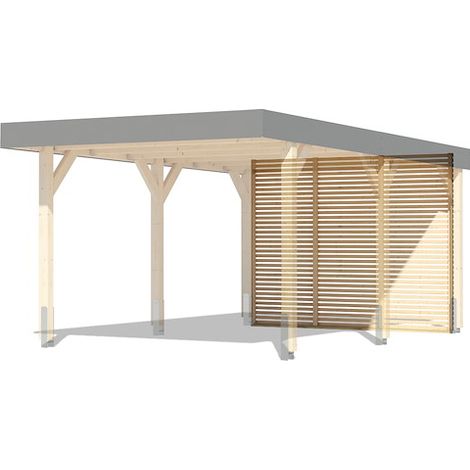 Rückwand Einzelcarport Lam. B.2,50xH.2,00m naturbelassen