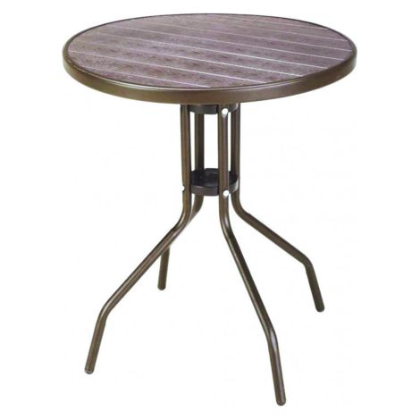 Table basse Vette en rotin effet bois marron cm.60x70h structure en acier