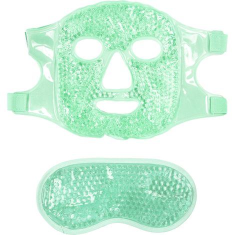Lot de deux compresses chaudes et froides en gel pour yeux et visage pour soin de la peau et récupération post soin (1/5)