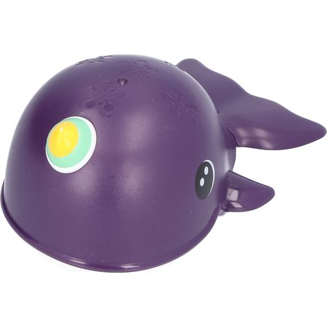 Jouet de bain baleine violette mécanique pour enfants, nage flottante dans l'eau, baignoire et douche, amusant et mignon (1/5)