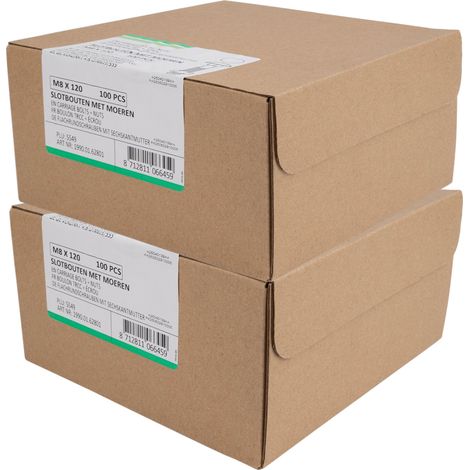 Schlossschrauben Verzinkt M8 x 120 mm - Überkarton 200 Stück (1/5)