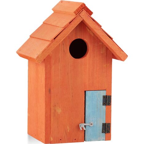 Nido per uccelli in legno rifugio per uccelli cantatori 24,5 x 17 x 12 cm stile nostalgico in legno marrone 130005910