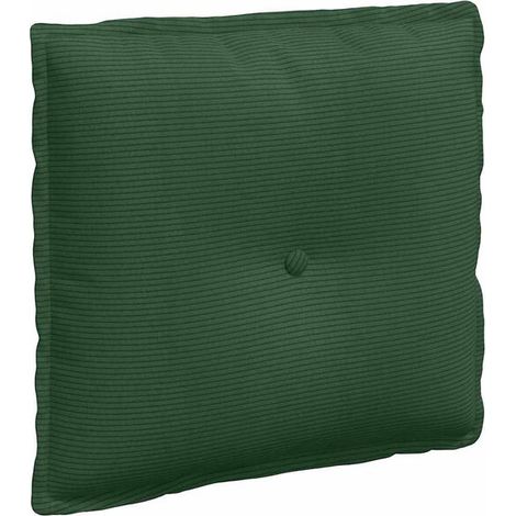 Coussin vert jungle, 50 x 45 cm, tissu velours côtelé (1/5)