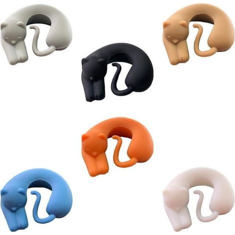 Lot de 12 marque-verres animaux en silicone pour verres à champagne et à vin