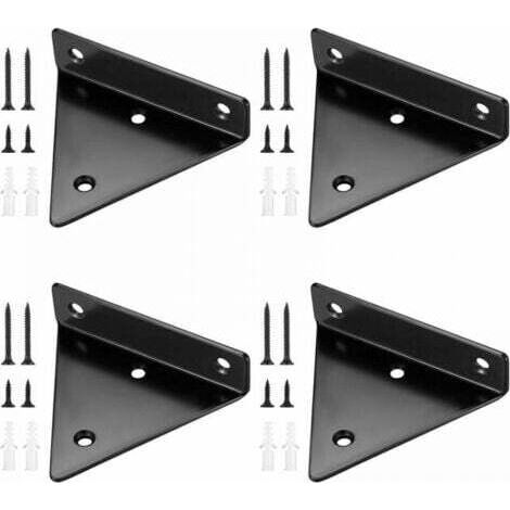 4 Stück schwebende Regalträger, unsichtbare dreieckige Wandregalhalterungen, Metall-Wandregalträger für Regale, 10 x 8 cm