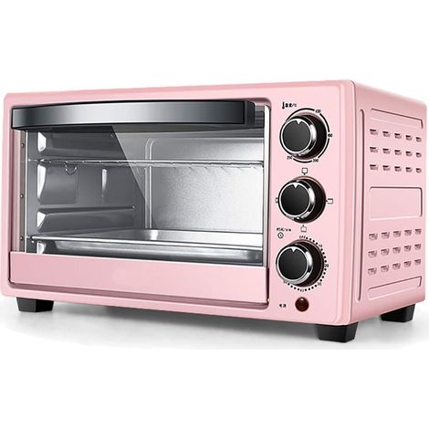Mini Four et Gril, Four électrique 23 L 1300 W température réglable 70-250 ℃ et 60 Minutes minuterie Convection Four Grille-Pain de comptoir (Rose) (1/5)