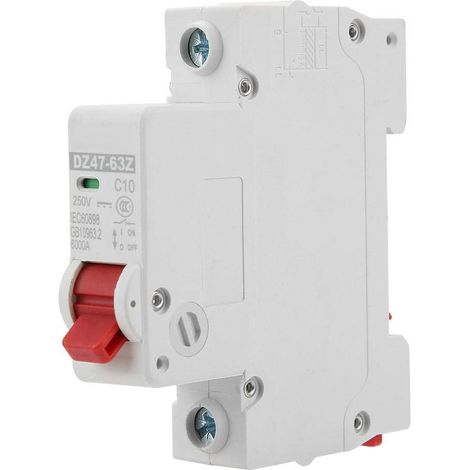 Interruttore automatico CC, DZ47-63Z-1P, interruttore automatico miniaturizzato CC da 10 A con protezione contro le perdite d'aria. (1/5)