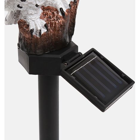 Lampe solaire LED hibou pour pelouse et jardin, économie d'énergie, lampe décorative portable d'extérieur (1/5)