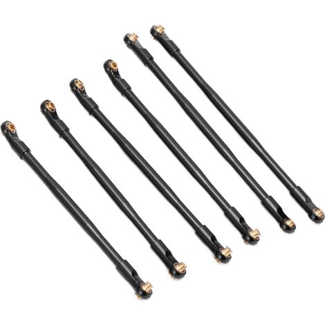 Satz mit 6 verschleißfesten Metall-Aufhängungsstreben für Axial RBX10 1/10 RC Crawler (schwarz) (1/5)