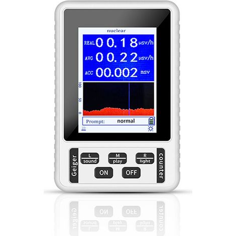 Détecteur de rayonnement nucléaire portable Personals Compteur Geiger Rayons X Rayons γ Outil de détection de rayons β Modes de dose cumulée moyenne en temps réel Testeur radioactif domestique pratiqu