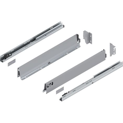 Blum Tandembox antaro M Schubladenschienen-Set 1 Paar, 30kg 600mm Vollauszug Blumotion, grau (1/5)