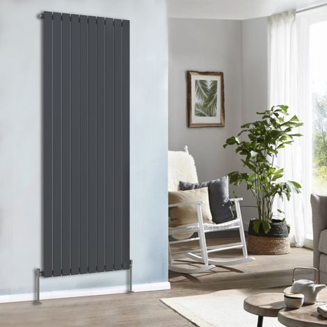 Designer Radiator 1800x680mm Single Flat Panel Vertical Anthracite (1/5)