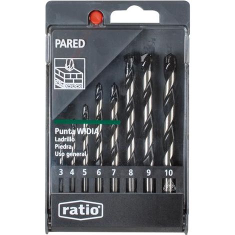 Juego 8 brocas pared Ratio -