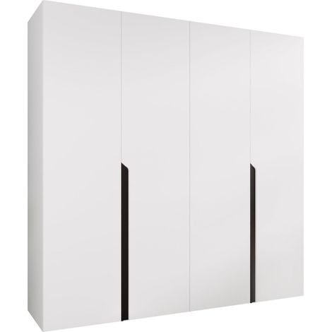 Armario Hartford 581, Blanco, 202x200x52cm, Puertas de armario: Con bisagras, Número de estantes: 0 (1/5)