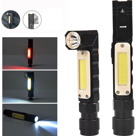 Lampe torche LED multifonctionnelle à aimant puissant, étanche et rechargeable par USB (L) (1/5)