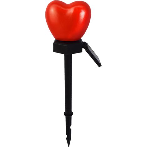 Lampes solaires LED en forme de cœur pour jardin, à piquer, blanc chaud, étanches, pour mariages et fêtes, éclairage paysager, allumage/extinction automatique, lampe décorative pour la Saint-Valentin (1/5)