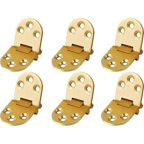 6 charnières plates pliantes pour porte d'armoire, table de machine à coudre (1/5)