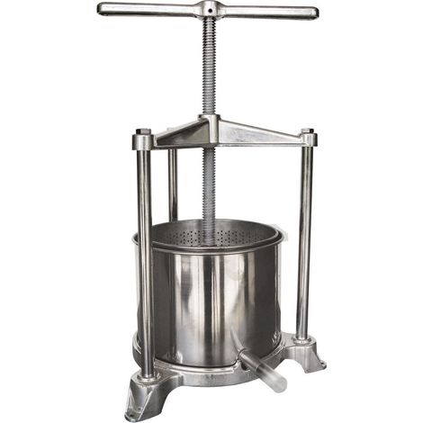 Obstpresse, Weinpresse, Apfelpresse - mini, 3 l mit Edelstahl Doppelkorb (1/2)