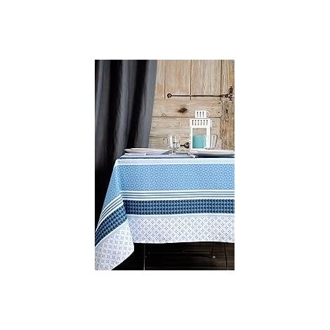 STOF - TOVAGLIA ANTIMACCHIA E IMPERMEABILE DIAM. 155 CM IN COTONE BLEU