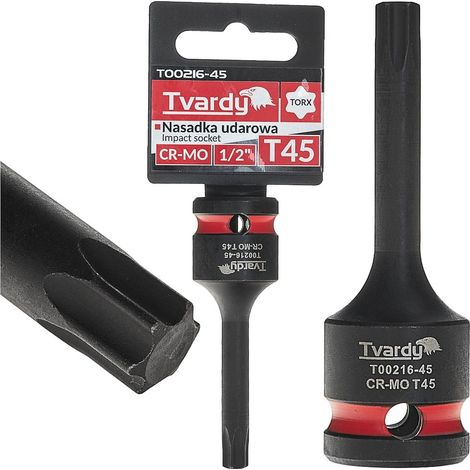 Douille à impact Torx 1/2" T45 CR-MO (10/100) (1/4)